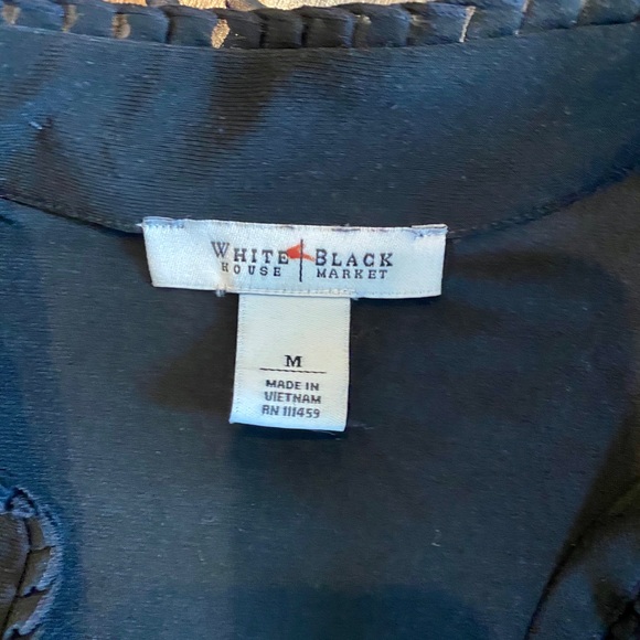 WHITE HOUSE BLACK MARKET Ruffle Neck Sleeveless - Picture 9 of 9